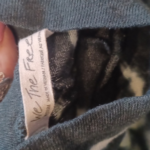 We The Free by Free People Green Tie Dye Cotton Blend Mock Turtleneck - Picture 5 of 10